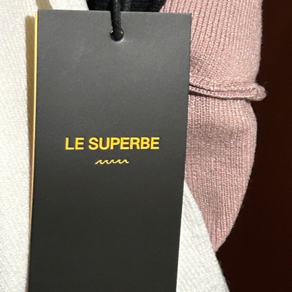 Le Superbe Drinks On You Knit Bodycon Dress Neutral Trifecta Size S - Picture 13 of 14